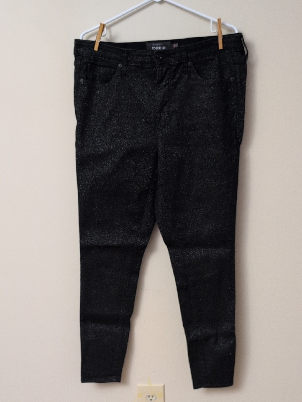 Torrid Black Sparkle Sky High Skinny Jeans